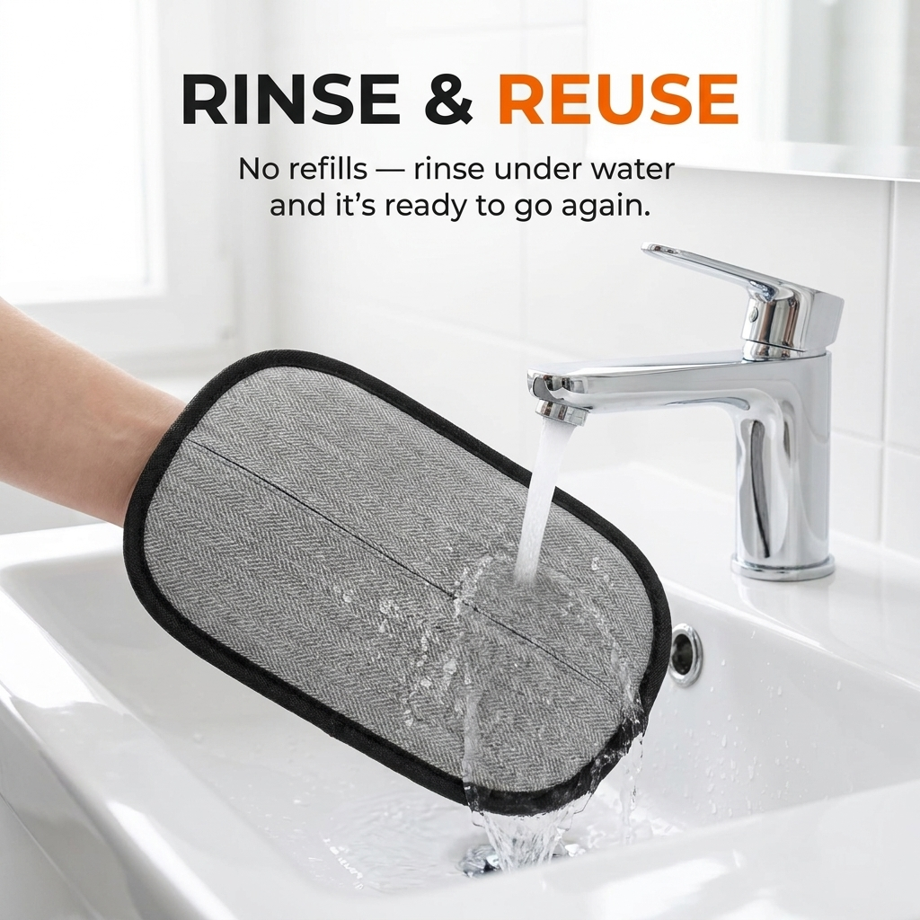 Rinse and reuse under running water