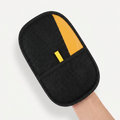 DenHound Pet Hair Remover Glove worn on hand